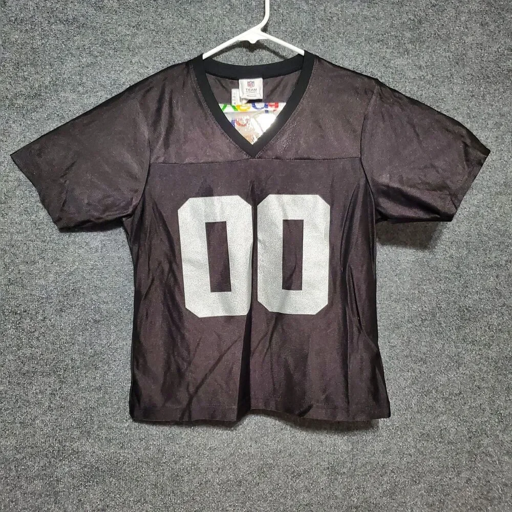 NFL Denver Raiders #00 Blue Jersey Womens Medium Team Apparel Football Y2K Shirt